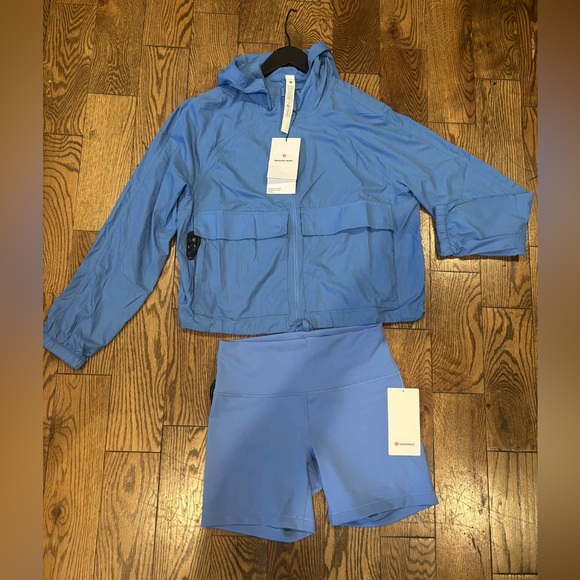 lululemon athletica Other - Lululemon Athletica Blue Rashguard Swim Set with Zip Closure